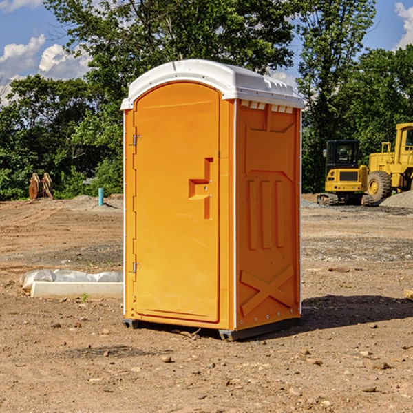 how often are the porta potties cleaned and serviced during a rental period in Jeffers Gardens Oregon